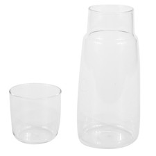 Clear Bedside Water Carafe Set