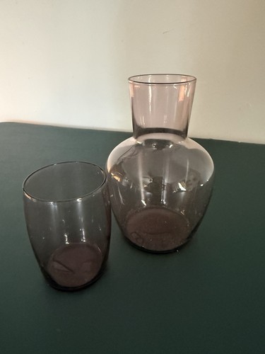 Smoky glass bedside - glass,