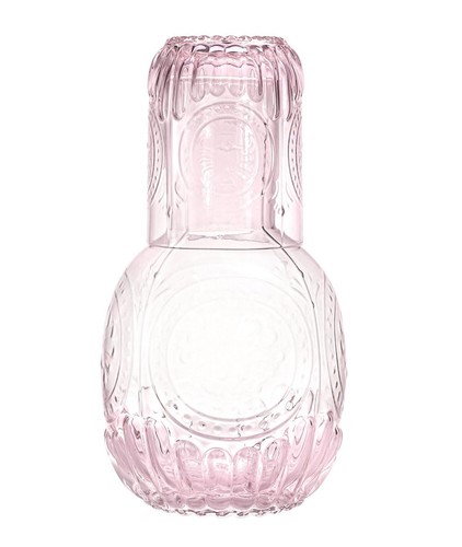Retro clear glass bedside - glass,