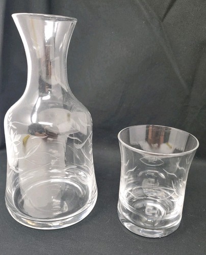 Etched glass bedside - etched,