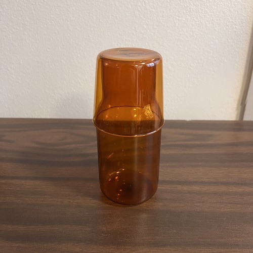 Orange glass bedside - orange,