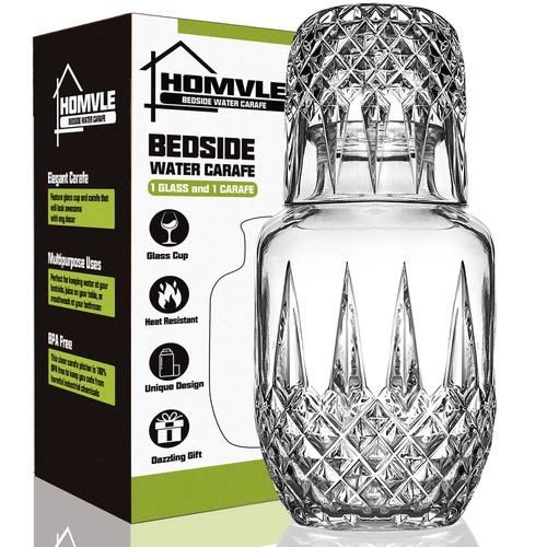 Bedside carafe and glass - bedside, set