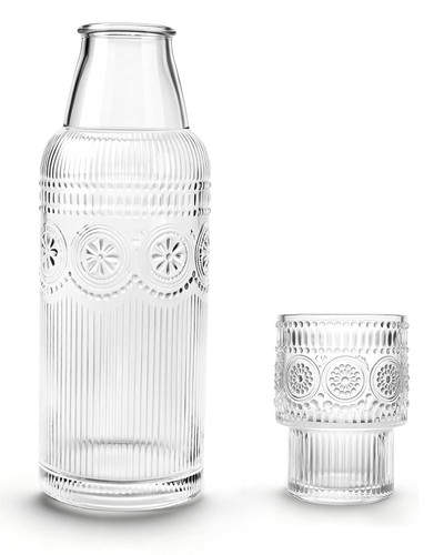 Bedside water carafe glass - water, set
