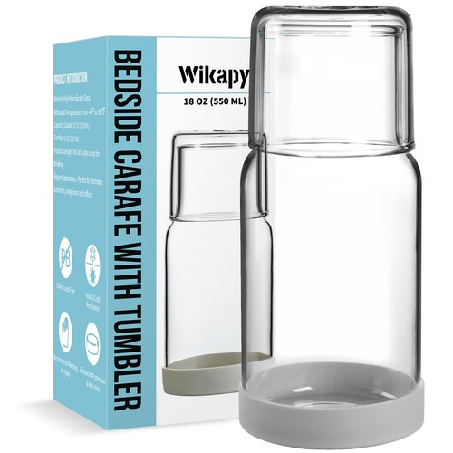 Bedside water carafe - bedside, glass