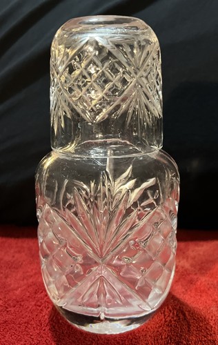 Bedside water carafe and glass - and,