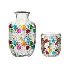 Water carafe and glass set for