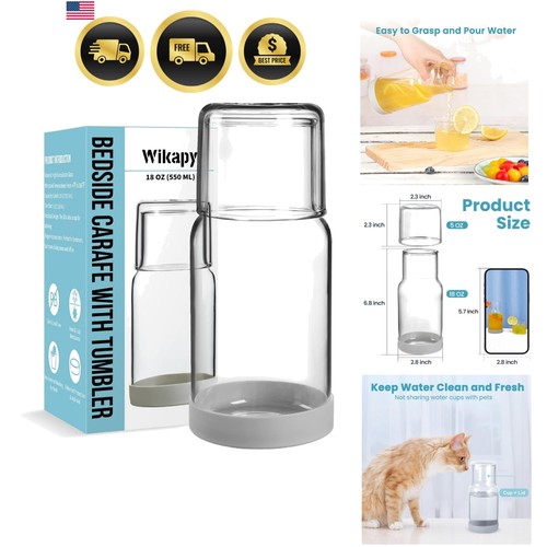 Bedside water carafe and glass - water,
