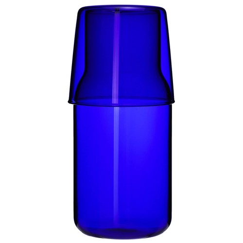 Dark blue glass - dark, bedside