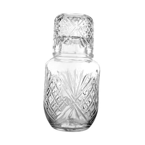 Bedside water carafe and - and, glass